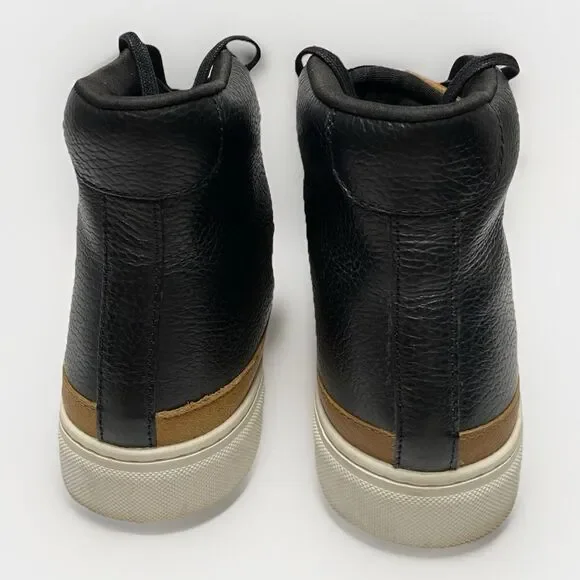 NWOB Crown Vintage DEVASSY Black Leather Lace Up Sneakers shoes Boots Mens 10M - Picture 3 of 6